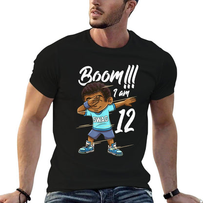 Boom Im 12 Year Old Black Boy Dabbing 12th Birthday Party  Breathable T-Shirt