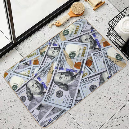 One Hundred Dollar Bills  Anti-Trip Bath Mat