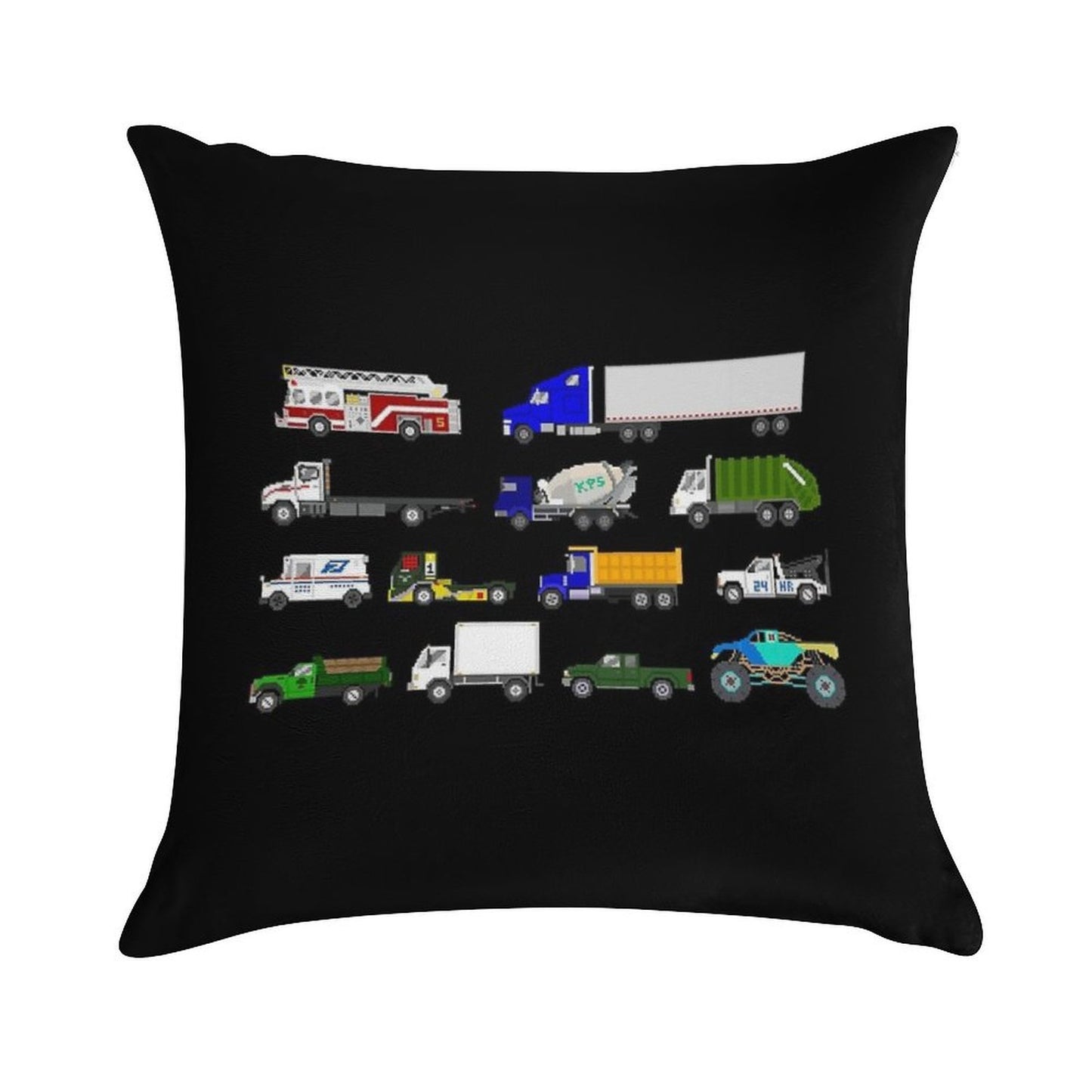 Trucks - The Kids' Picture Show Soft Warmth Comfort Throw Pillow