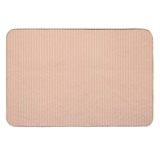 Cozy Comfort - Stripe  Blush  Fade-Resistant Bath Mat