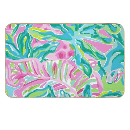 Water Floral  Slip-Resistant Bath Mat