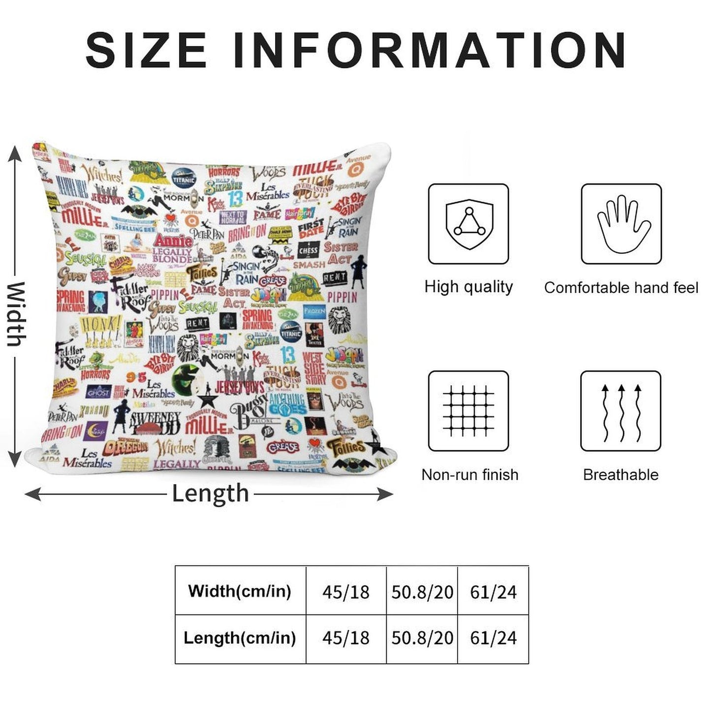 Musical Logos Soft Multiple Sizes Throw Pillow