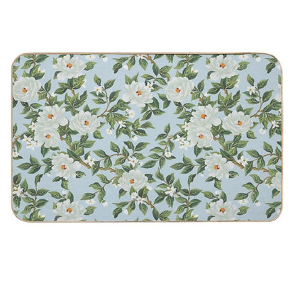 Cottage Floral - Light Blue  Slip-Resistant Bath Mat