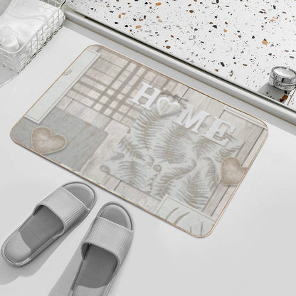 Home Collage  Stain-Proof Bath Mat