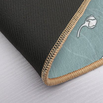 Jasmine Flowers Seamless Pattern  Easy Maintenance Bath Mat