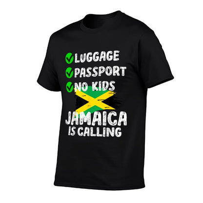 Luggage Passport No Kids Jamaica Is Calling Jamaica Lover  Easy-care T-Shirt