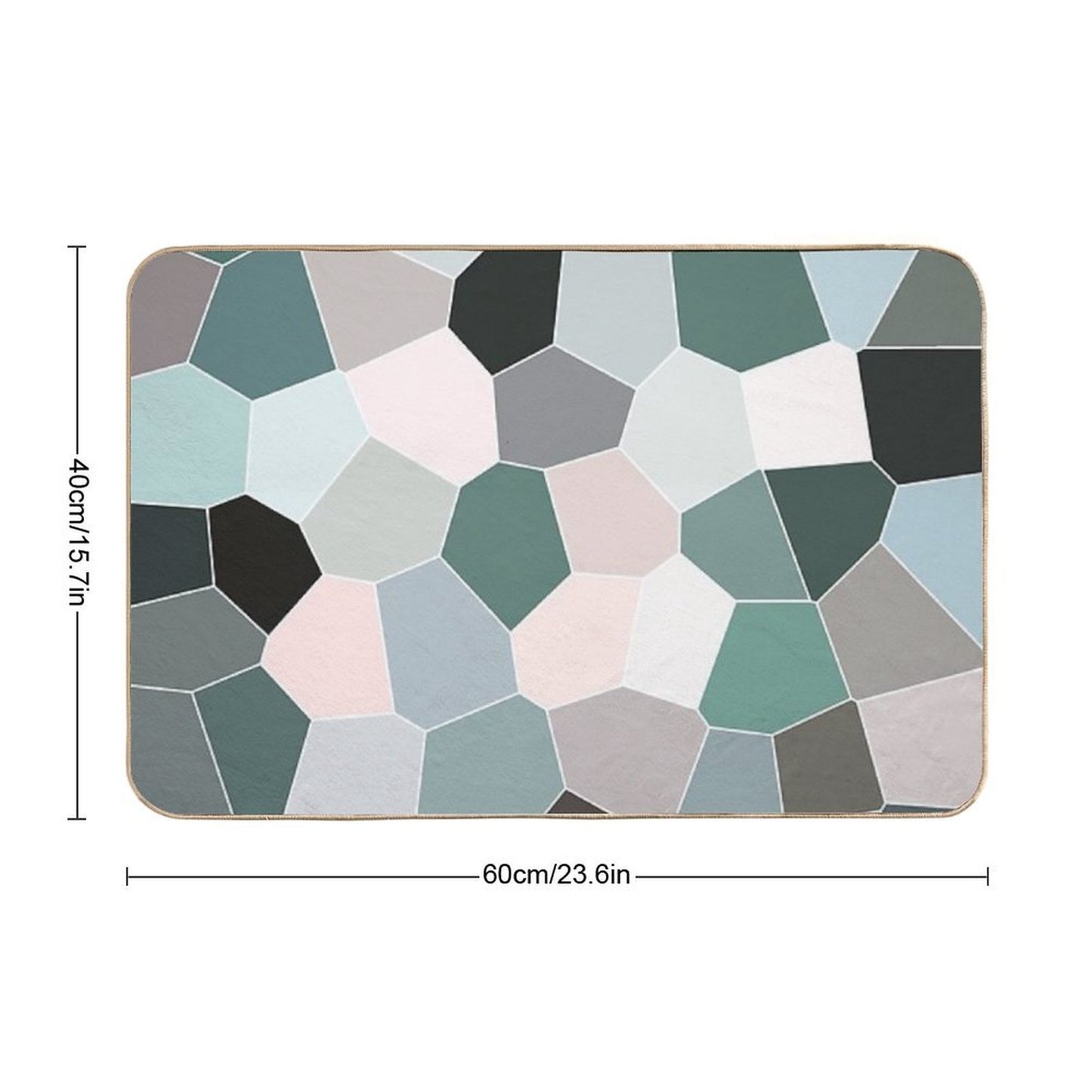 Seashell Colors Coastal Vibes Abstract Seashells And Beach Pebbles Mosaic 2 of 4  Eco-Friendly Bath Mat
