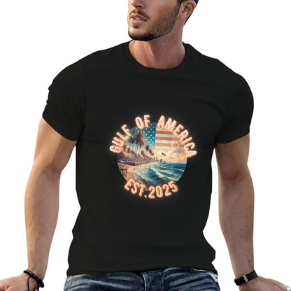 Funny Gulf Of Us America Est 2025 Retro Breathable T-Shirt