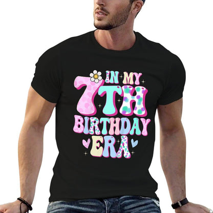 In My 7th Birthday Era Girl Gifts Seven Bday 7 Year Old  Slim-fit Cut T-Shirt