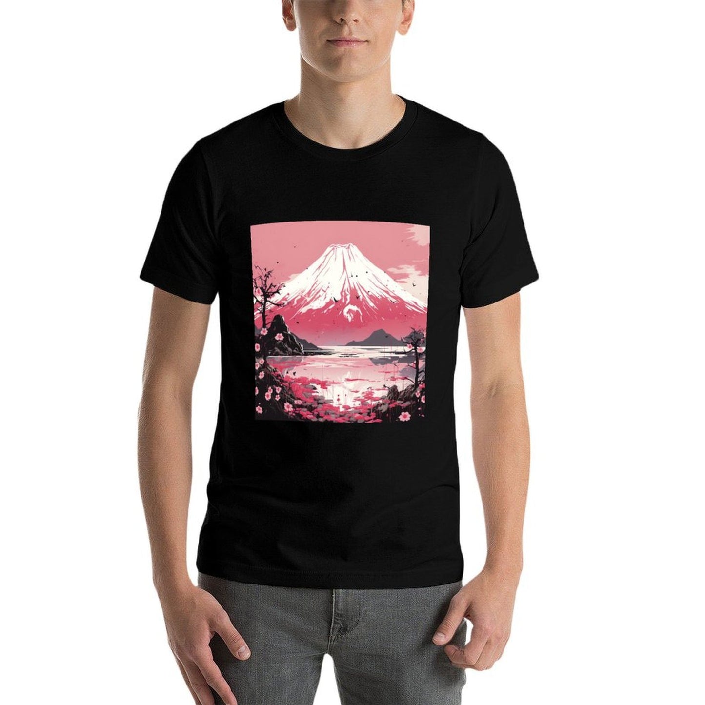Nihon's Blossom Peaks Waterfall Symphony's Twilight Ballet  Eco-friendly Material T-Shirt