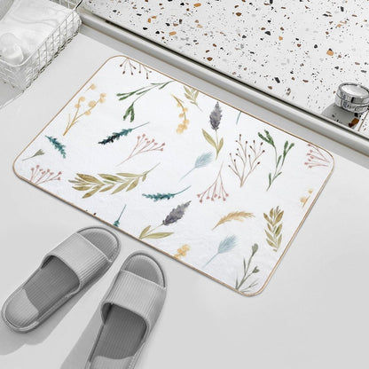 Aesthetic Flowers  Slip-Resistant Bath Mat