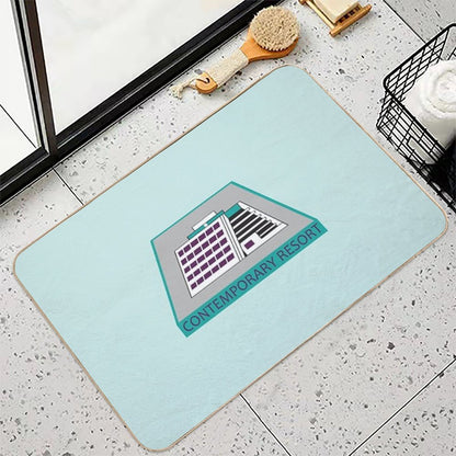 Contemporary in Blue  Easy To Clean Bath Mat