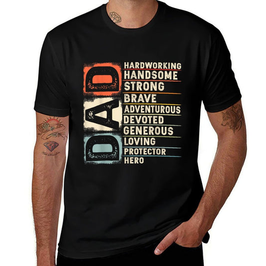 Vintage Funny Definition of Dad Retro Meme Joke Father's Day  Ribbed Collar T-Shirt