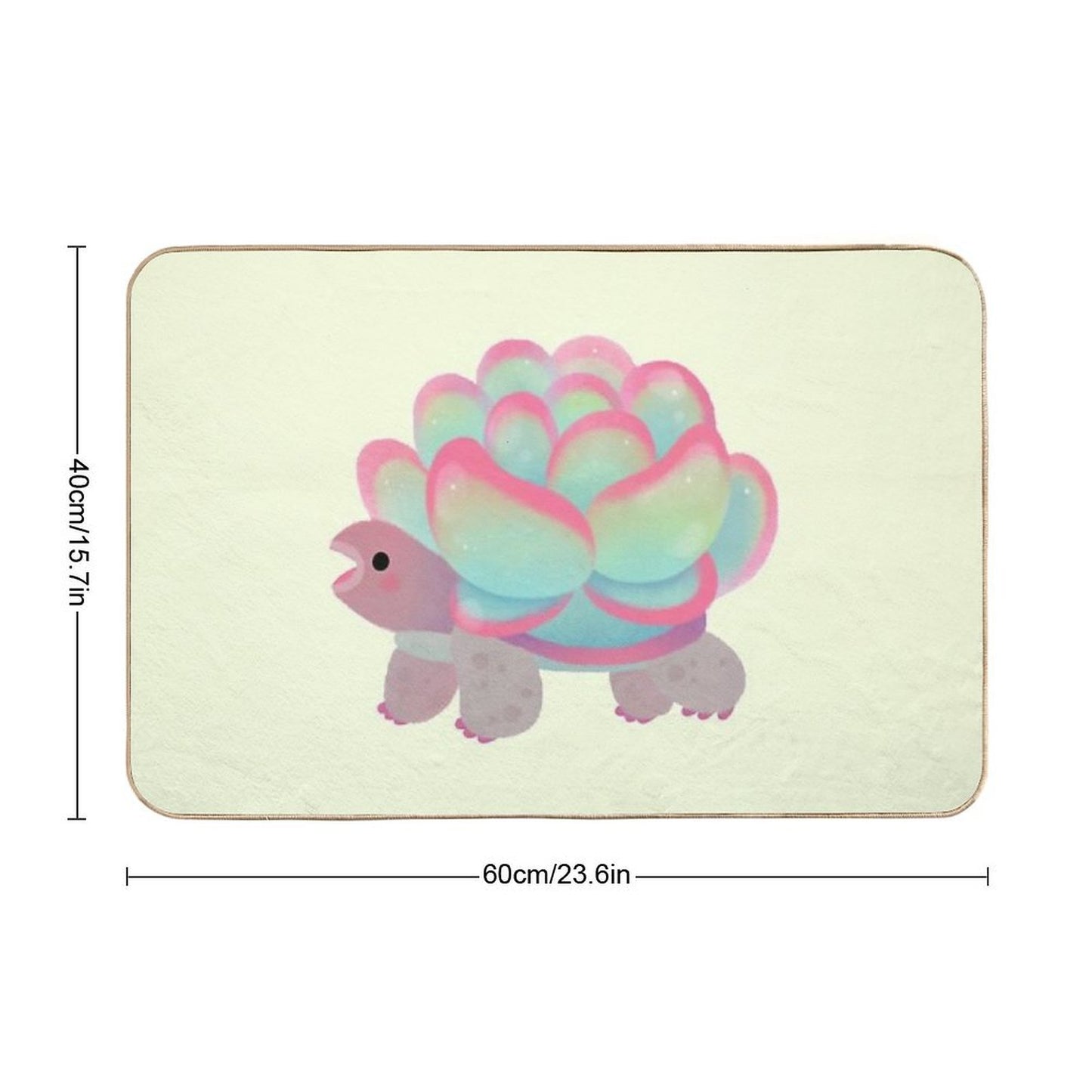 Cactus Tortoise  Anti-Trip Bath Mat