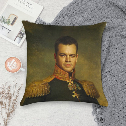 Matt Damon - Replaceface Soft Anti-Pilling Throw Pillow