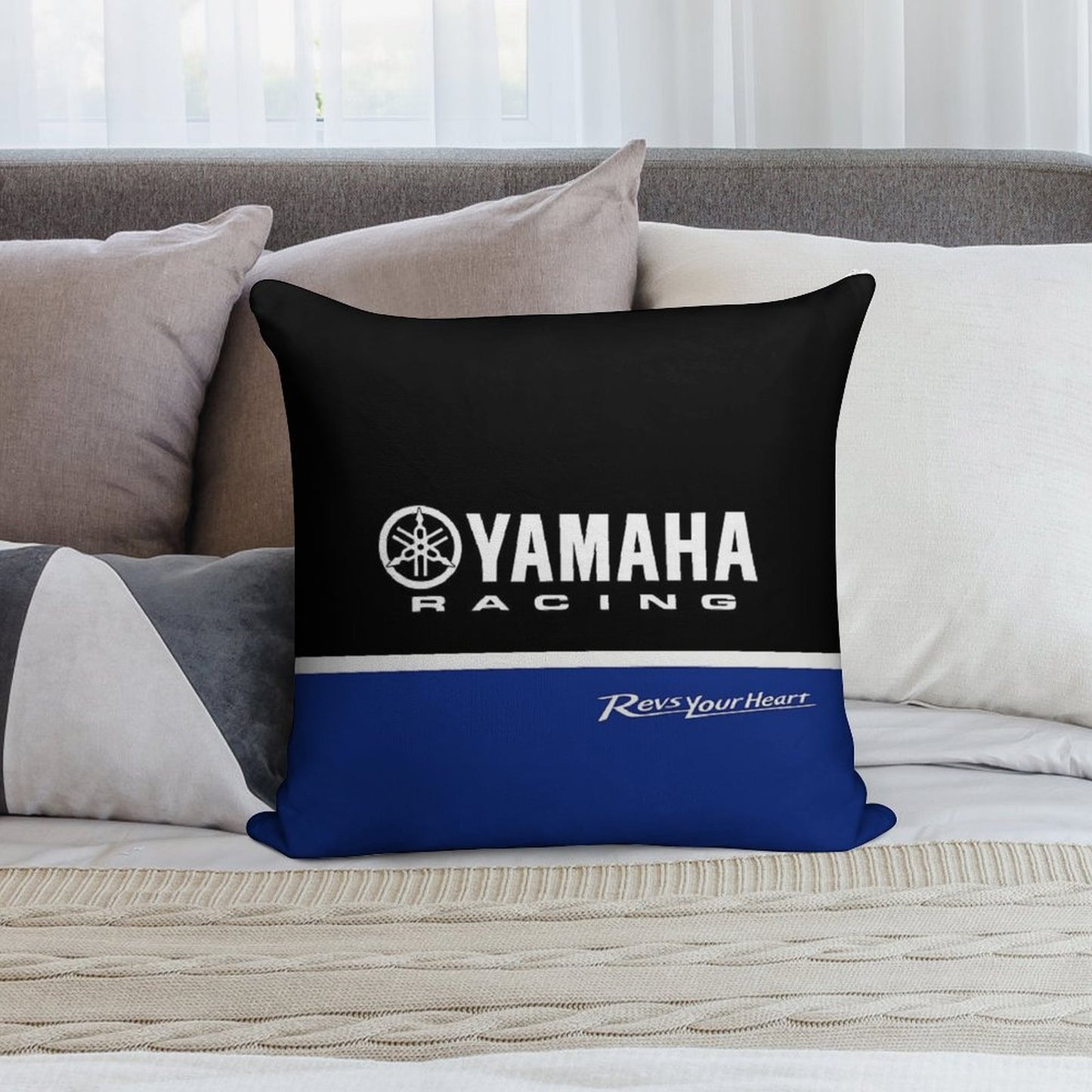 YAMAHA Race Soft Decorative Cover Throw Pillow