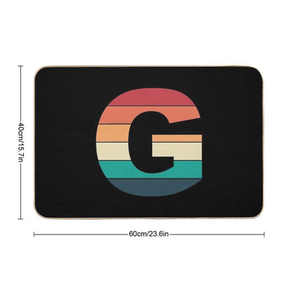 Retro Vintage Sunset Letter G  Slip-Resistant Bath Mat