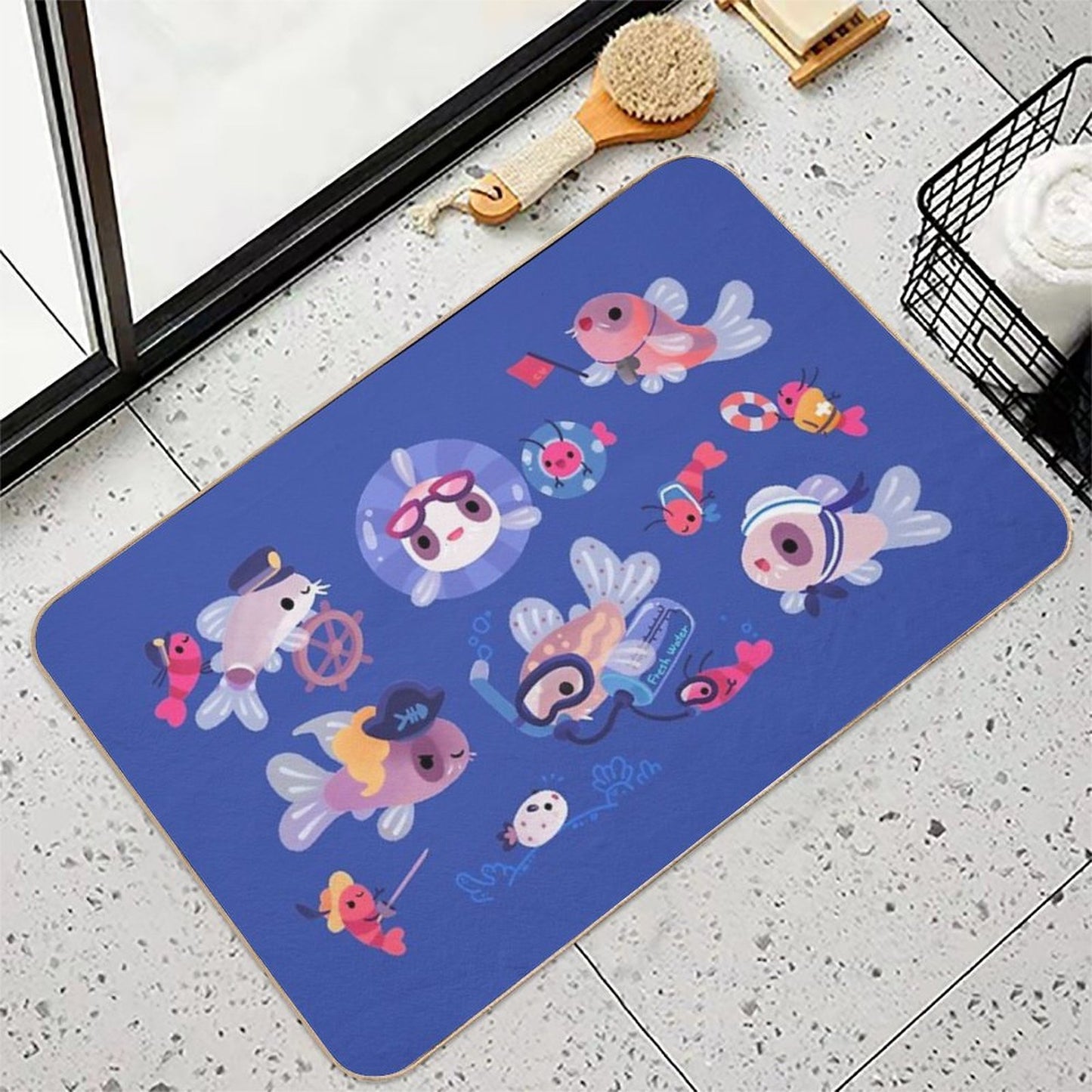 Cory Cats on Voyage  Easy To Clean Bath Mat