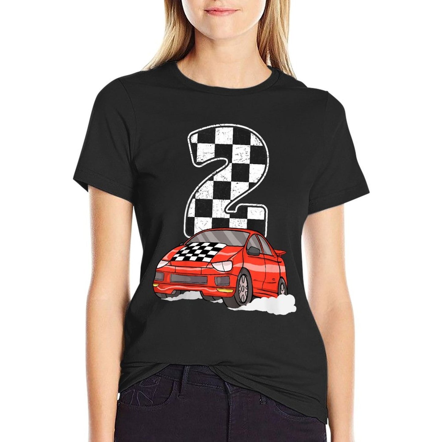 Birthday Boy 2 Two Race Car 2nd Birthday Racing Car  High-quality Stitching T-Shirt