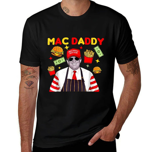 Trump Mac Daddy Unisex - Black - Small - - Classic Fit - Cartoon Theme - All Seasons  Quick-drying T-Shirt
