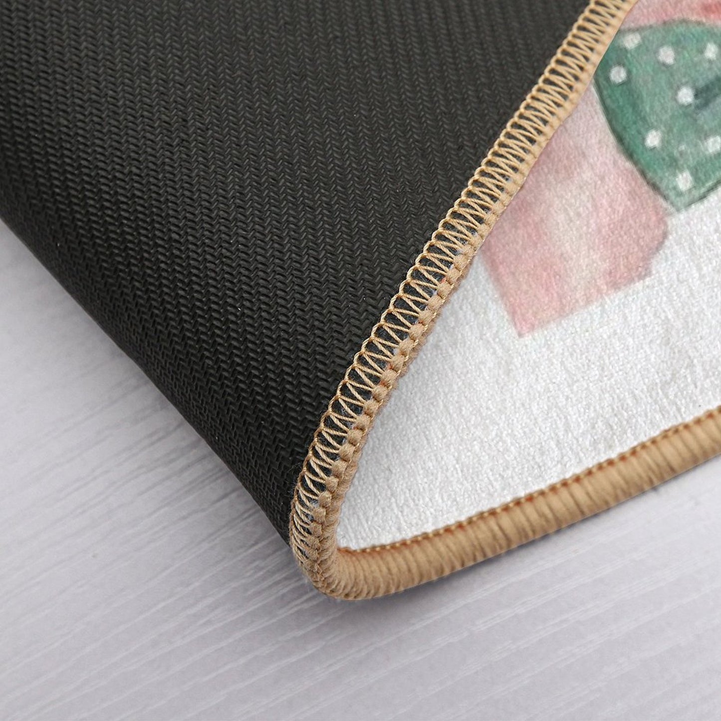 Cute,Funny,Printed,Pig, Piglet, Painting,Glasses  Easy Maintenance Bath Mat