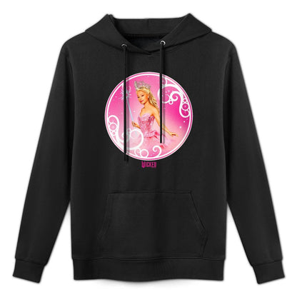 Womens Wicked Glinda Bubble Pose V-Neck Colorfast Hoodie