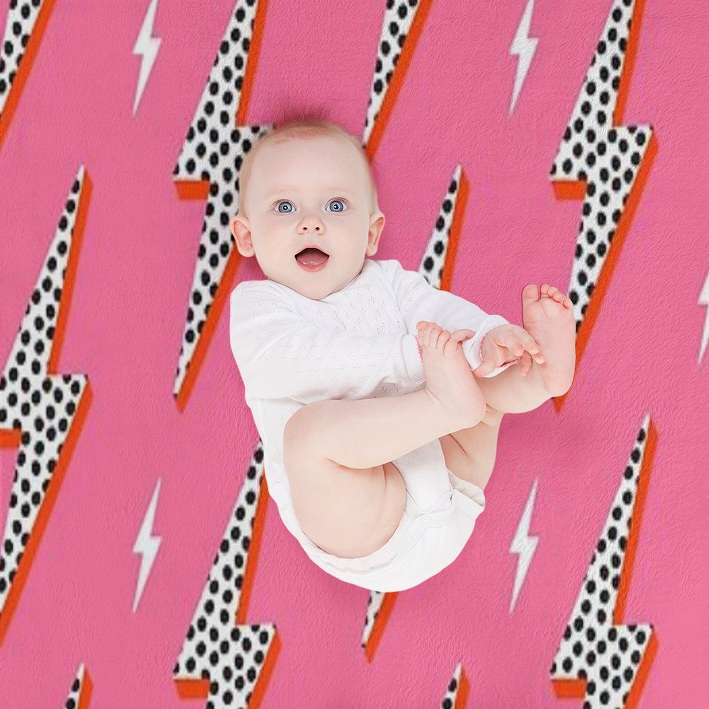 Lightning Bolt Thunder Flash Preppy Pink Premium Throw Blanket