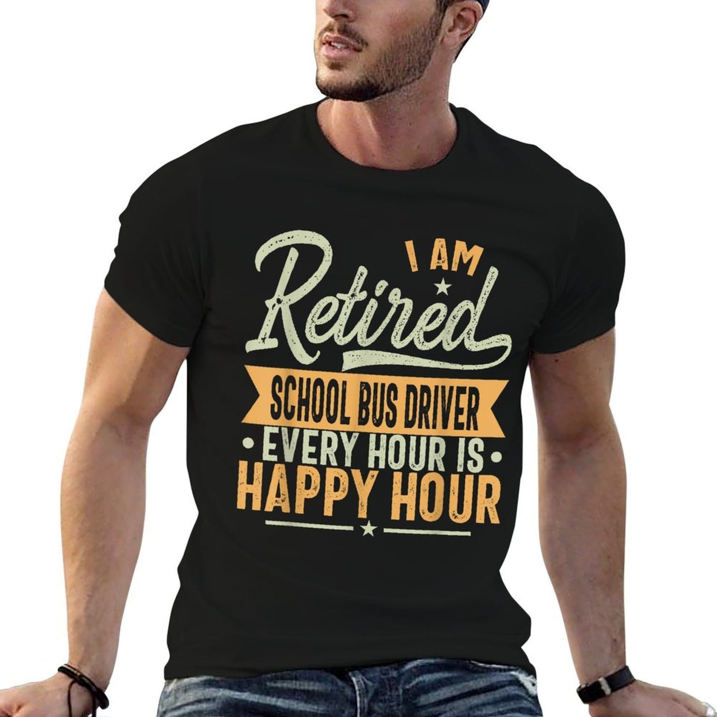 School Bus Driver Retired  Polyester Blend T-Shirt