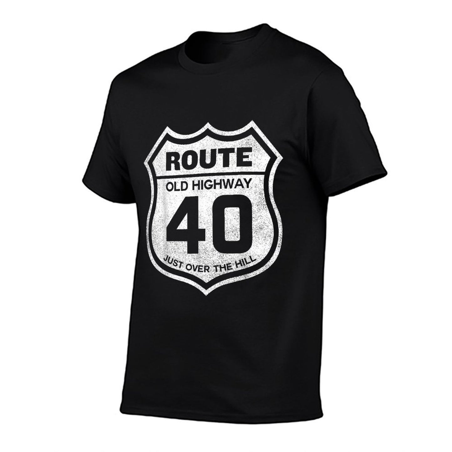 Old Highway Sign 40th Birthday Gift 40 Year Old Bday  Rolled Sleeves T-Shirt