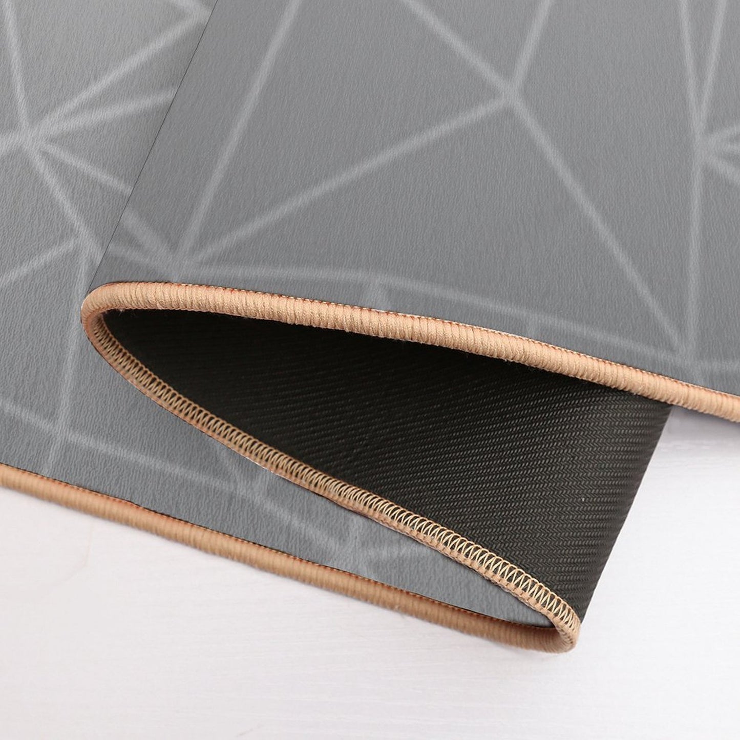 Abstract Ombre White  Slip-Resistant Bath Mat