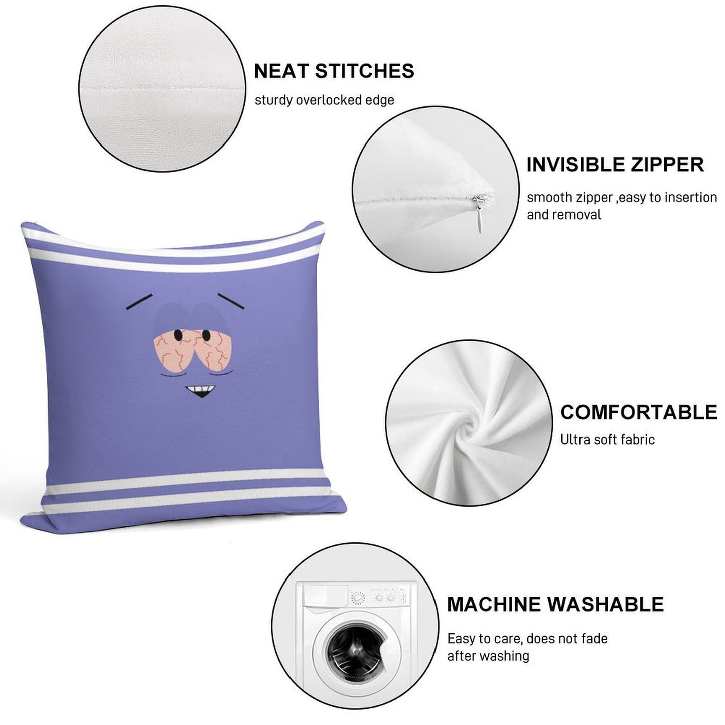 TOWELIE Soft Shrink-Resistant Throw Pillow