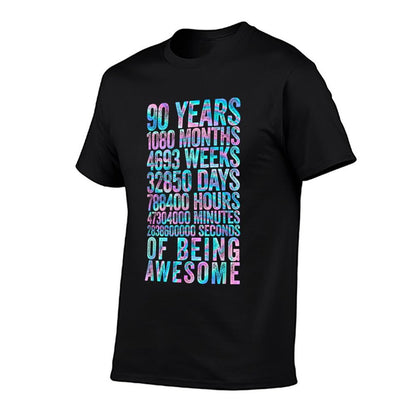 Funny 90th Birthday Old Meter Funny 90 Year Old Gifts  Heathered Texture T-Shirt