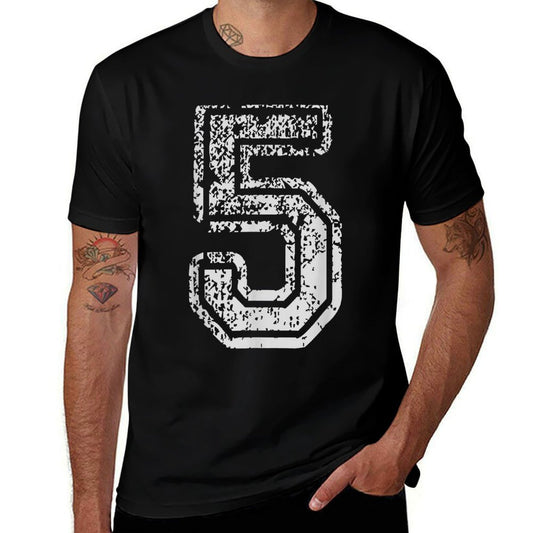 Team Jersey Uniforms Number 5 Five School Sports Birthdays  Moisture-wicking T-Shirt
