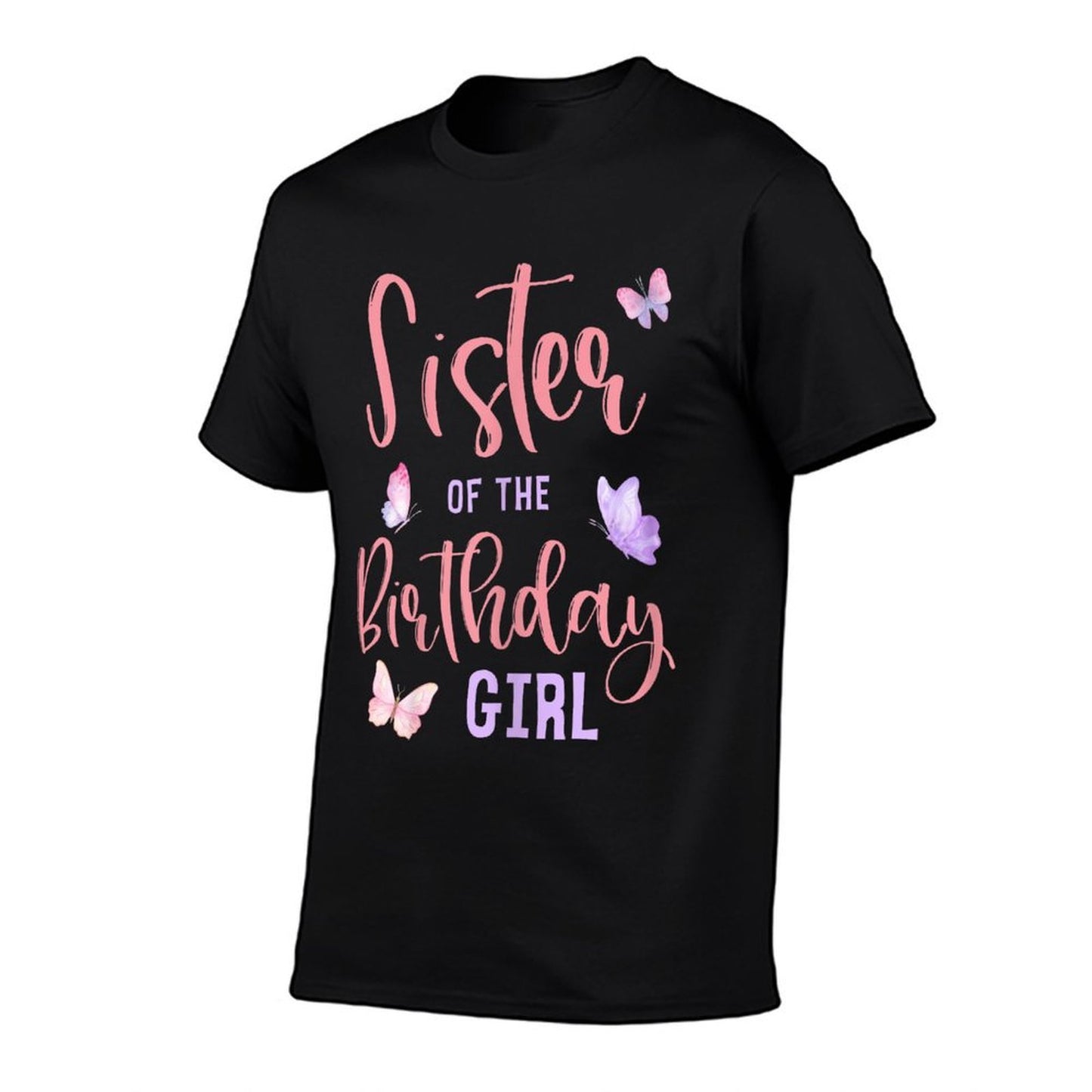 Sister of The Birthday Girl Butterfly Party Matching Family  Relaxed-fit T-Shirt