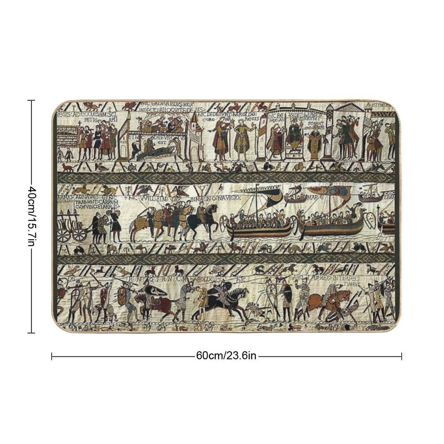Bayeux Tapestry  Fade-Resistant Bath Mat