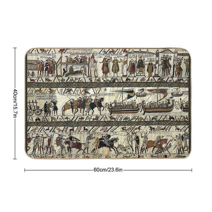 Bayeux Tapestry  Fade-Resistant Bath Mat