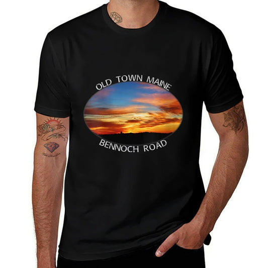 Womens Old Town, Maine Magic Hour Early Morning Twilight Sky  Breathable T-Shirt