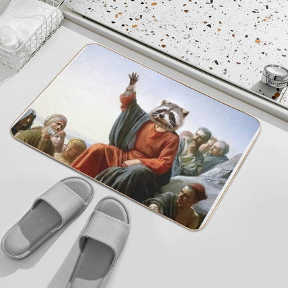 Raccoon Jesus  Absorbent Bath Mat