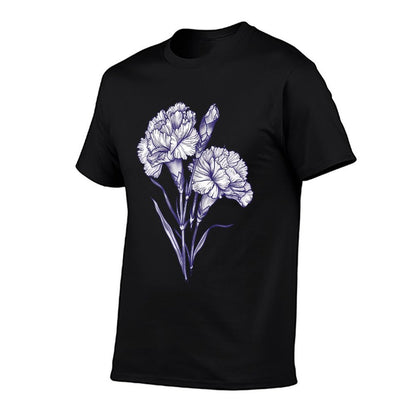 Carnation Flower January Birth Flower Floral Birthday  Graphic-printed T-Shirt