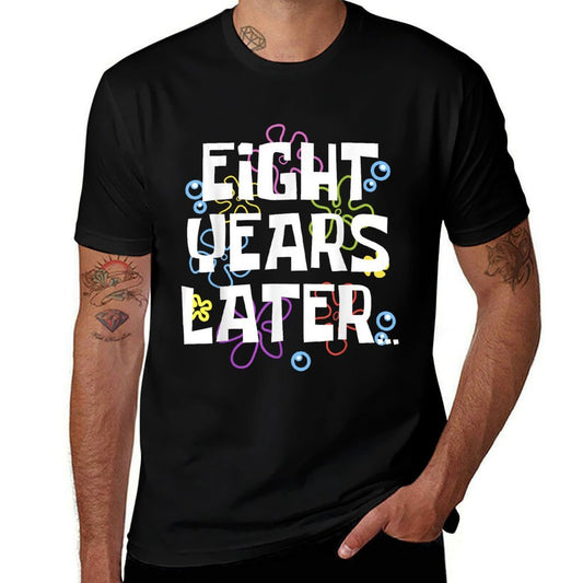 EIGHT YEARS LATER 8 Year Old Birthday Gifts for Girl Boys  Trendy Pattern T-Shirt