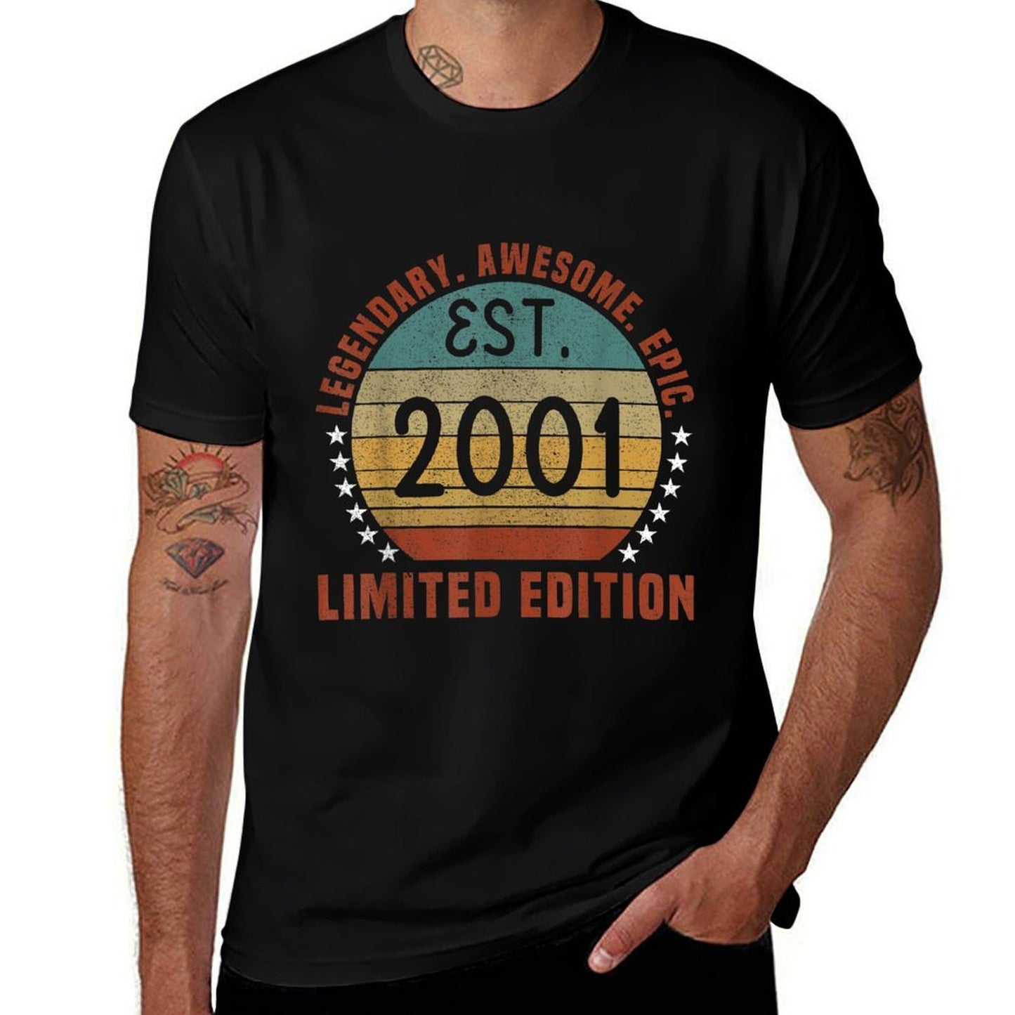 Est. 2001 Vintage 2001 Limited Edition 21st Birthday  Wrinkle-resistant T-Shirt