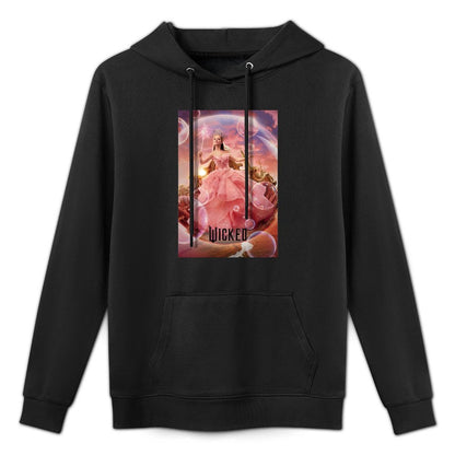 Wicked Glinda Bubble Poster Long Sleeve Kangaroo Pocket Hoodie