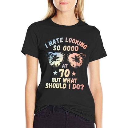 Funny 70th Birthday B-Day Saying Age 70 Year Joke  Affordable Price T-Shirt