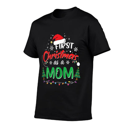 First Christmas As A Mom New Mommy 1st Christmas  Lightweight T-Shirt