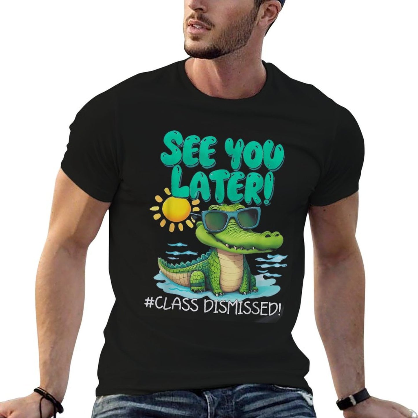 See You Later Alligator Class Dismissed Teacher Appreciation  Slim-fit Cut T-Shirt