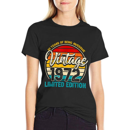 Retro Vintage 1972 Funny 50th Birthday Comfortable T-Shirt