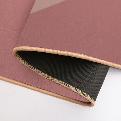 Modern Pink Wave Abstract, Minimalist Art, Simple Pattern Durable Bath Mat