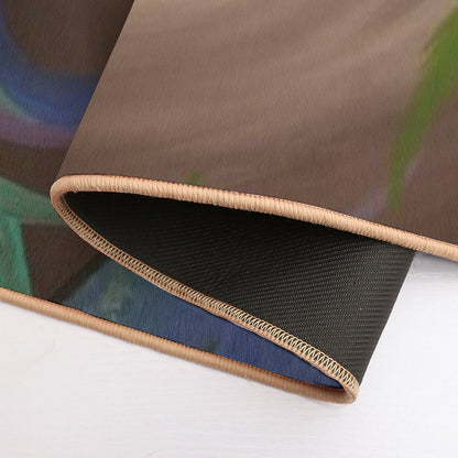 Blue Peacock  Easy To Clean Bath Mat