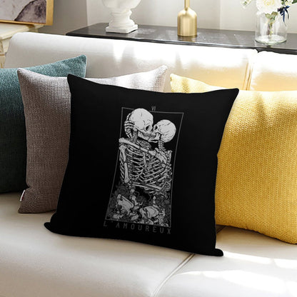 The Lovers Soft Short Plush Fabric Throw Pillow