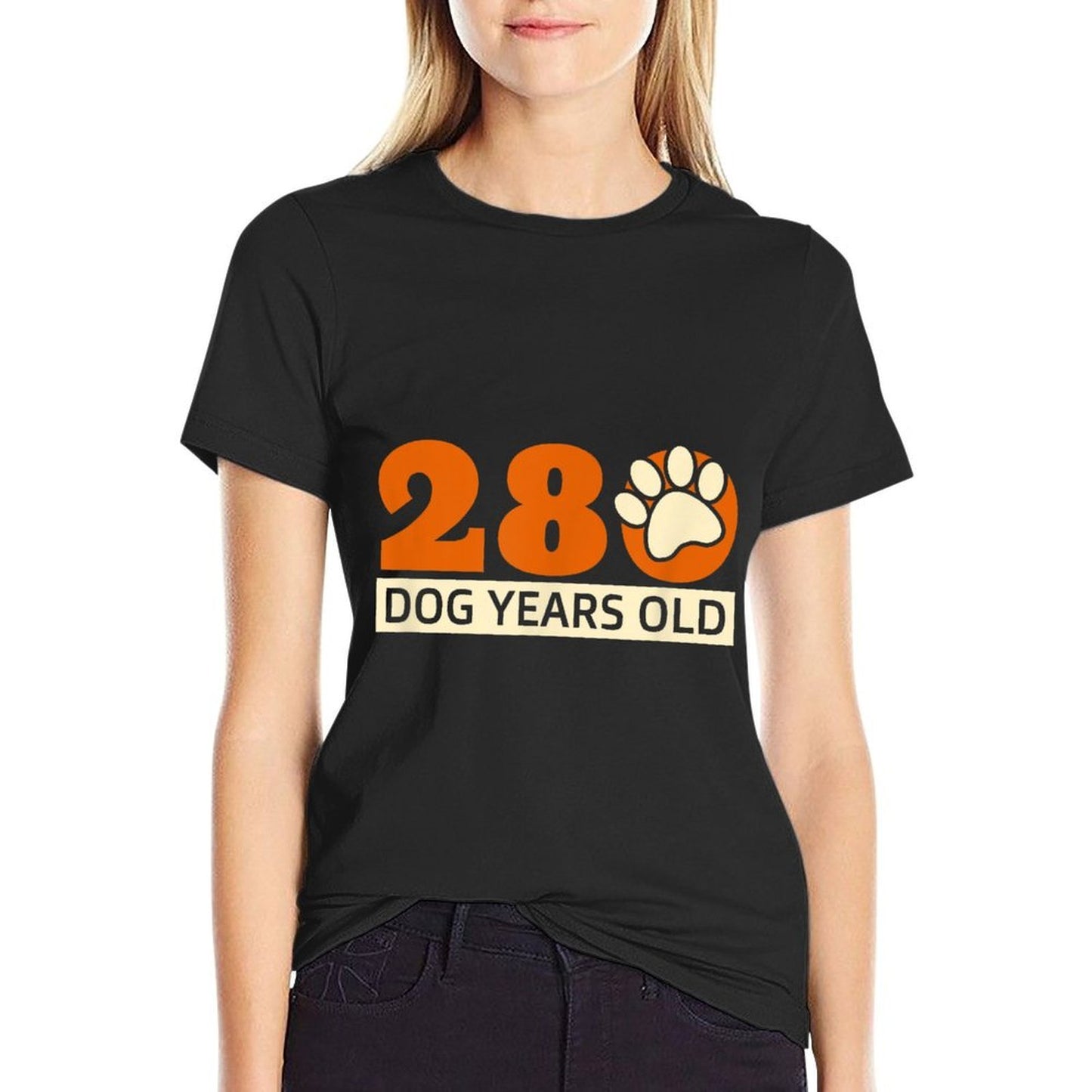 280 Dog Years Old Funny 40th Birthday Gifts Dogs Lover  Slim-fit Cut T-Shirt